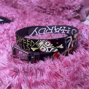 Ed Hardy Black Belt with Skull Design